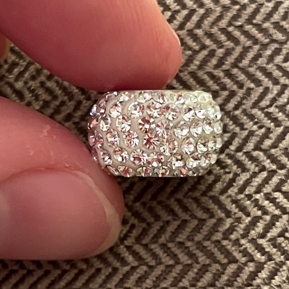 Sterling Silver Glass and Rhinestone Beads Trio - Picture 5 of 10